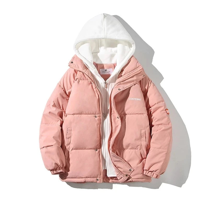 Women's Winter Oversize Jacket 2025 Down Cotton Padded Coat Female Loose Casual Overcoat Female Fashion Hooded Short Parkas