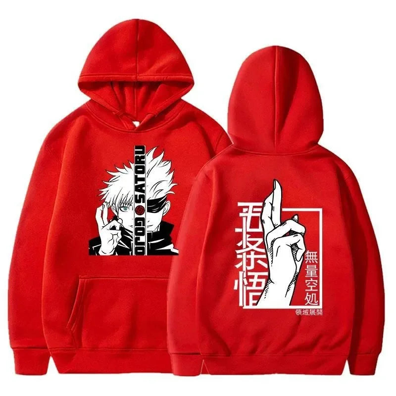 New Anime Sweatshirt Cool Gojo Satoru Graphic Printing Hoodi Men's Fashion Printed Hoodie Casual Top Hoodie Men Hoodie Clothing