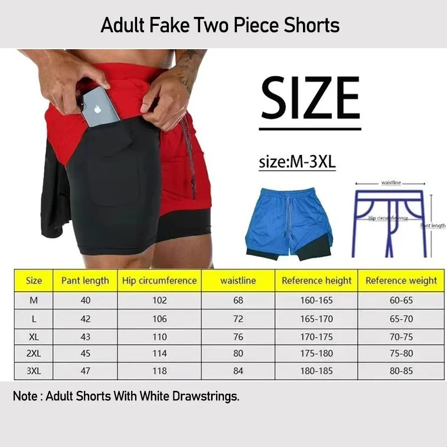 Bandai Black Clover Devil Liebe Anime Men's Double Layer Fake Two Piece Shorts Gym Workout Shorts Summer Quick-dry Lightweight