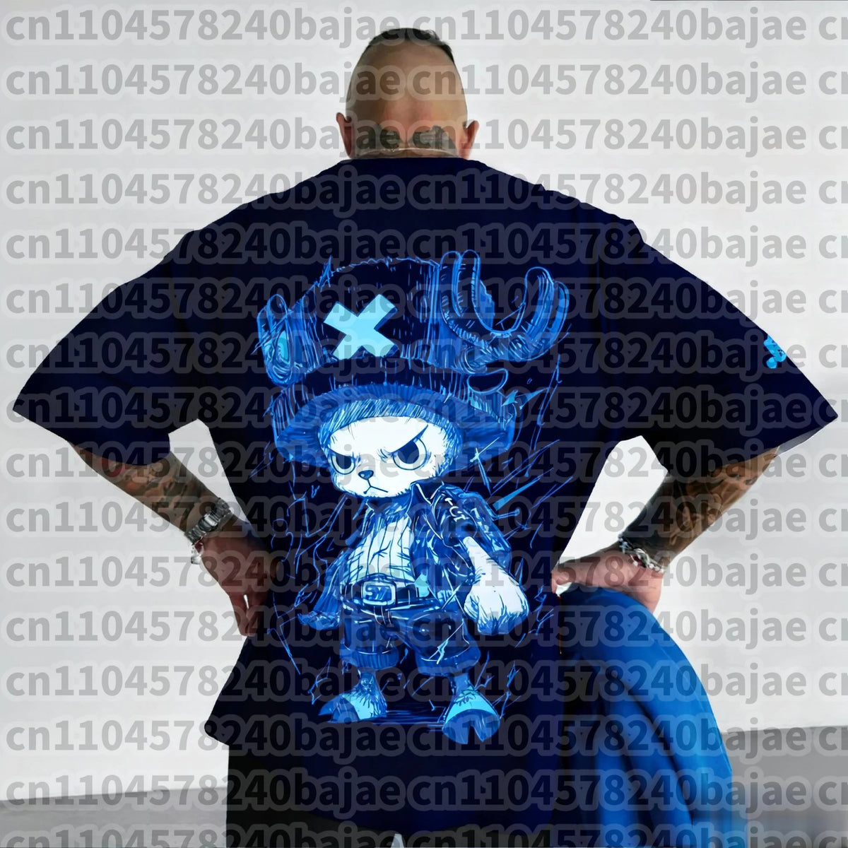 ONE PICE Anime Summer T-shirt 2026 Men's and Women's New Tony Tony Chopper Printed Street Hip Hop Loose Casual Parent Child Top