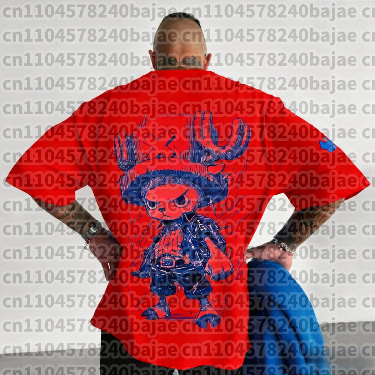 ONE PICE Anime Summer T-shirt 2026 Men's and Women's New Tony Tony Chopper Printed Street Hip Hop Loose Casual Parent Child Top