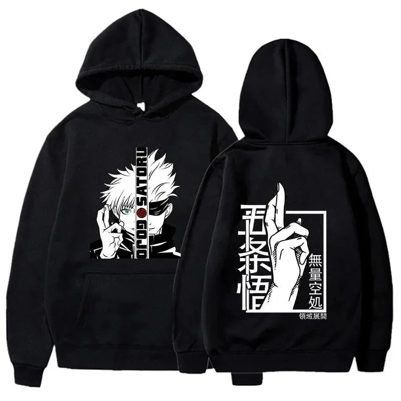 New Anime Sweatshirt Cool Gojo Satoru Graphic Printing Hoodi Men's Fashion Printed Hoodie Casual Top Hoodie Men Hoodie Clothing