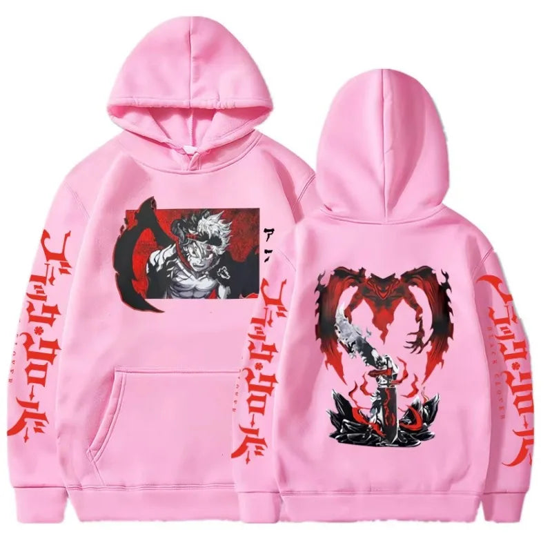 Black Clover Anime Clothes Asta Printed Men Women Hoodies Plus Size Sweatshirt Comfortable Sweatshirt Harajuku Uisex Streetwear