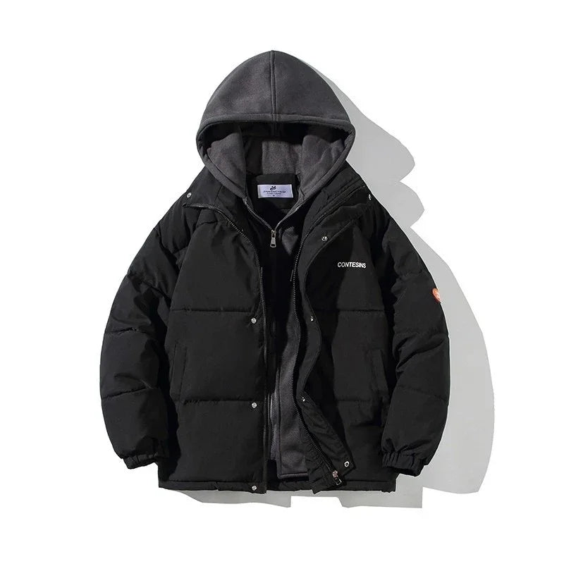 Women's Winter Oversize Jacket 2025 Down Cotton Padded Coat Female Loose Casual Overcoat Female Fashion Hooded Short Parkas