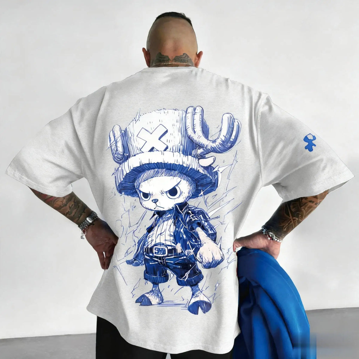 ONE PICE Anime Summer T-shirt Men's and Women's New Tony Tony Chopper Printed Street Hip Hop Loose Casual Parent Child Top