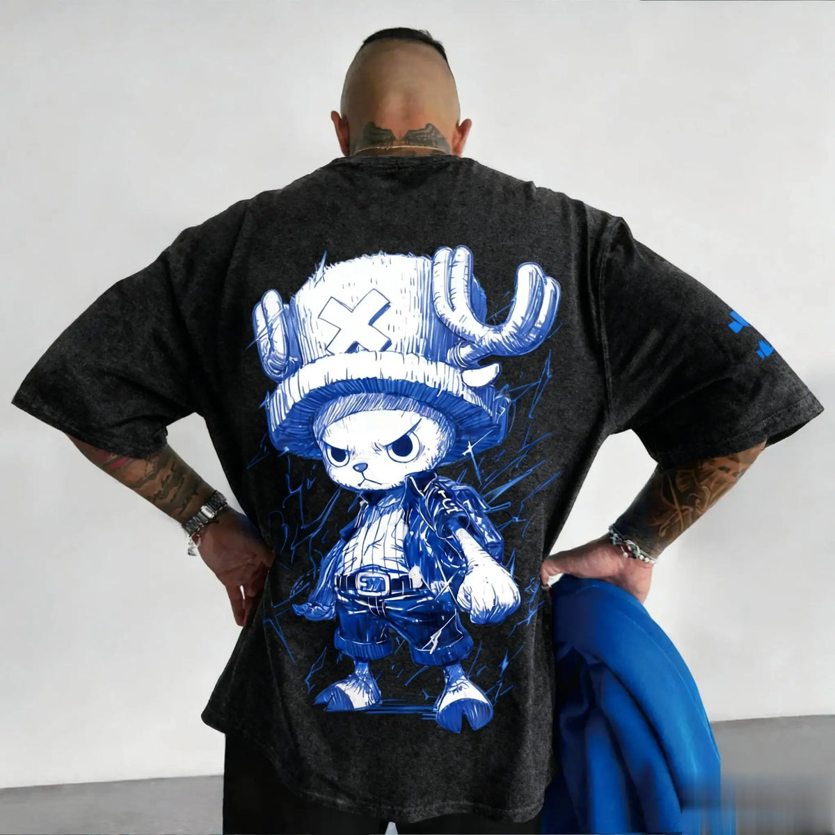 ONE PICE Anime Summer T-shirt Men's and Women's New Tony Tony Chopper Printed Street Hip Hop Loose Casual Parent Child Top