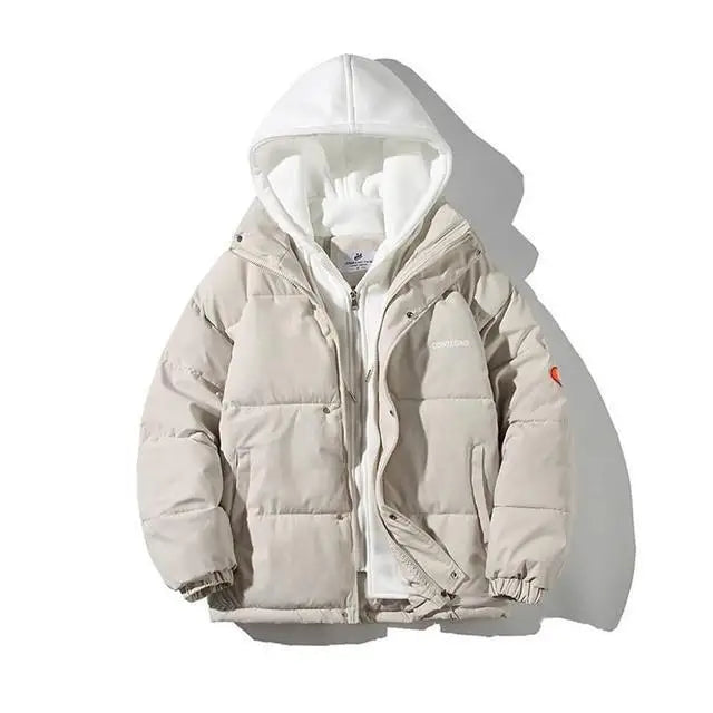 Women's Winter Oversize Jacket 2025 Down Cotton Padded Coat Female Loose Casual Overcoat Female Fashion Hooded Short Parkas