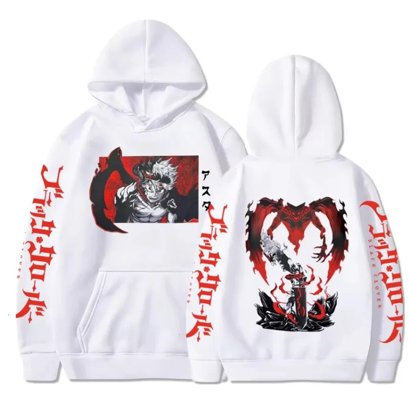 Black Clover Anime Clothes Asta Printed Men Women Hoodies Plus Size Sweatshirt Comfortable Sweatshirt Harajuku Uisex Streetwear