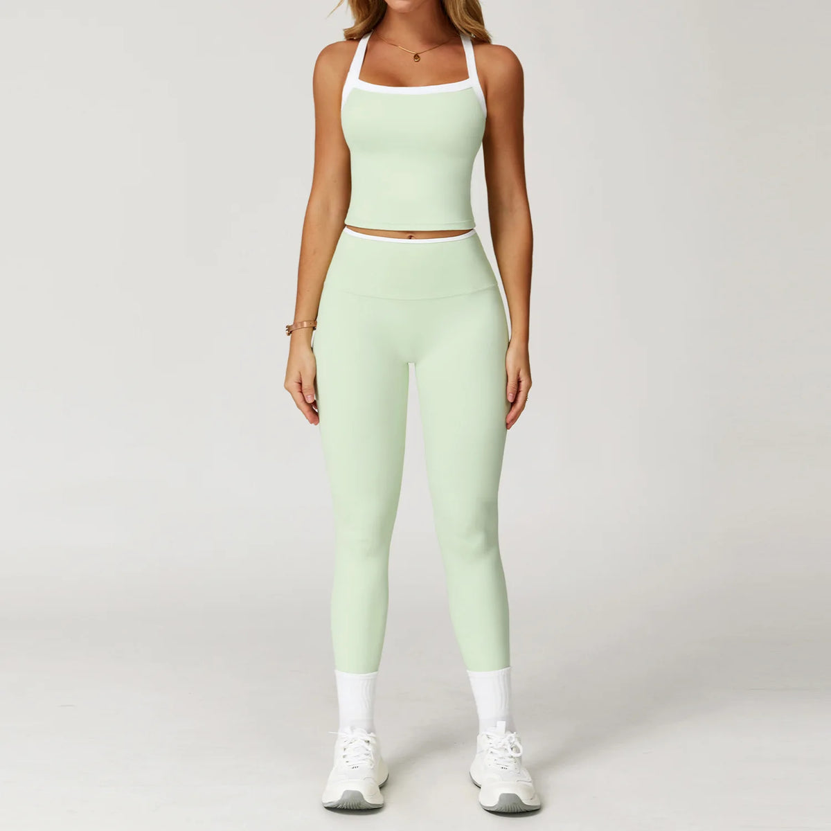 Yoga Set Women Tracksuit 2 Piece Athletic Wear Pilates Fitness Suit Gym Clothes Workout Push Up Clothes Sports Bra Leggings Suit