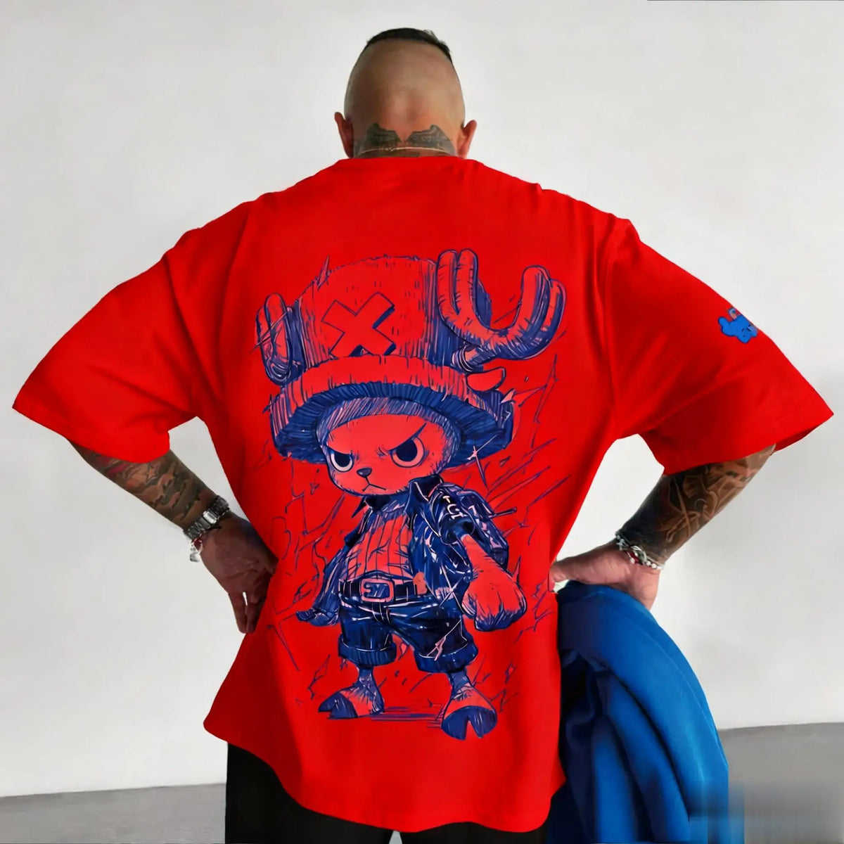 ONE PICE Anime Summer T-shirt Men's and Women's New Tony Tony Chopper Printed Street Hip Hop Loose Casual Parent Child Top