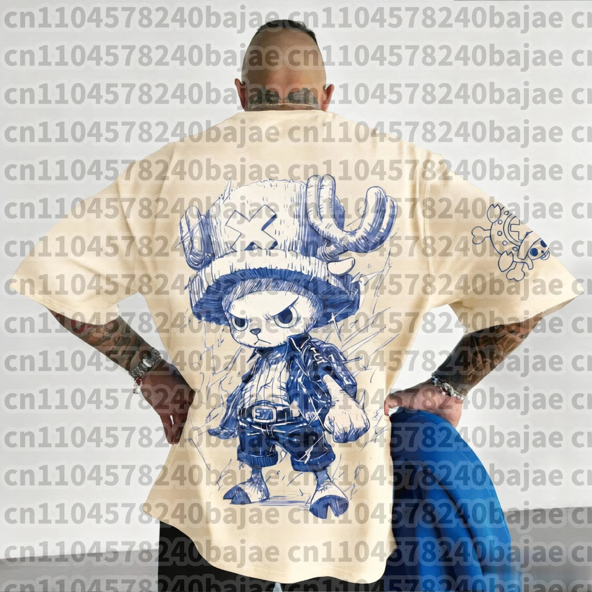 ONE PICE Anime Summer T-shirt 2026 Men's and Women's New Tony Tony Chopper Printed Street Hip Hop Loose Casual Parent Child Top
