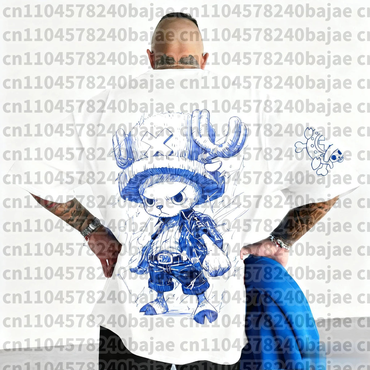 ONE PICE Anime Summer T-shirt 2026 Men's and Women's New Tony Tony Chopper Printed Street Hip Hop Loose Casual Parent Child Top