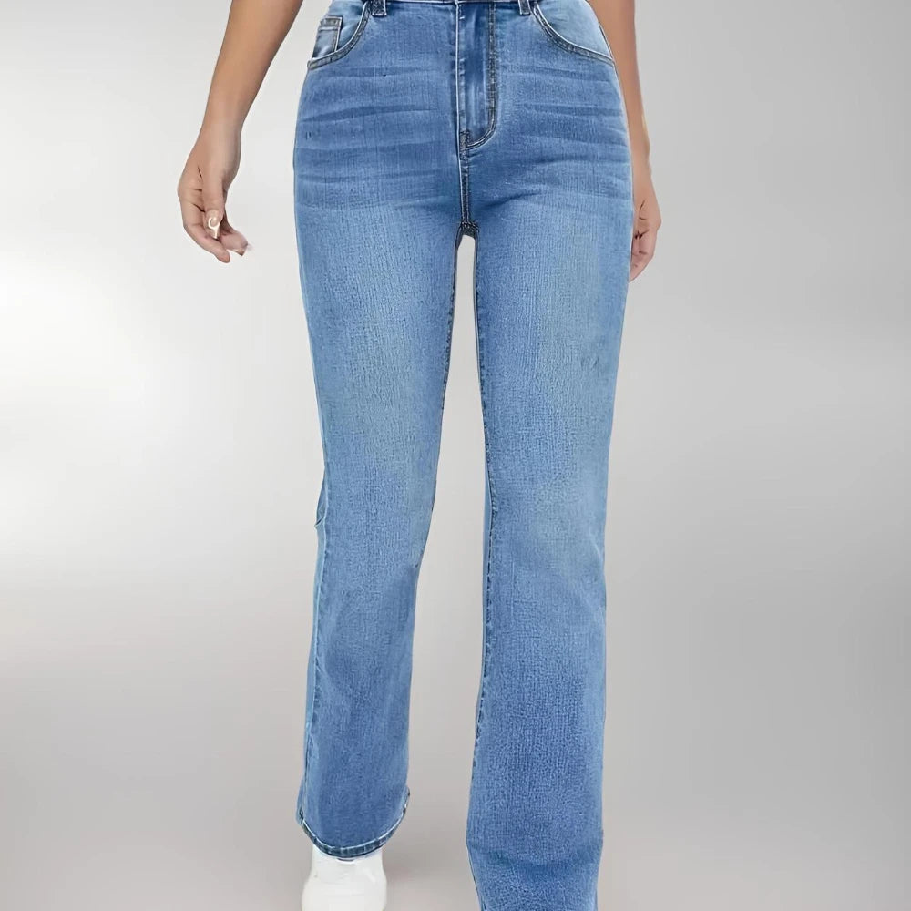 New women's hot jeans slimming European and American style casual versatile high waist washed Denim trousers for women