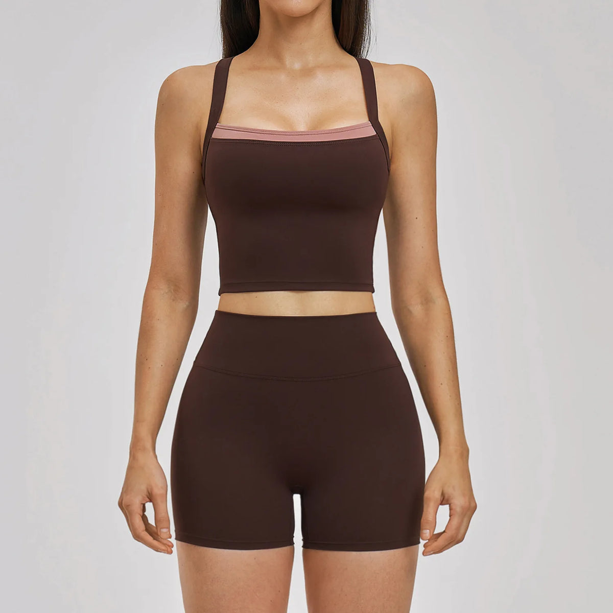 Yoga Sets Women Tracksuit 2 Pieces Workout Sets Yoga Short Sleeves High Waist Shorts Outfits Fitness Clothes Gym Casual Suits