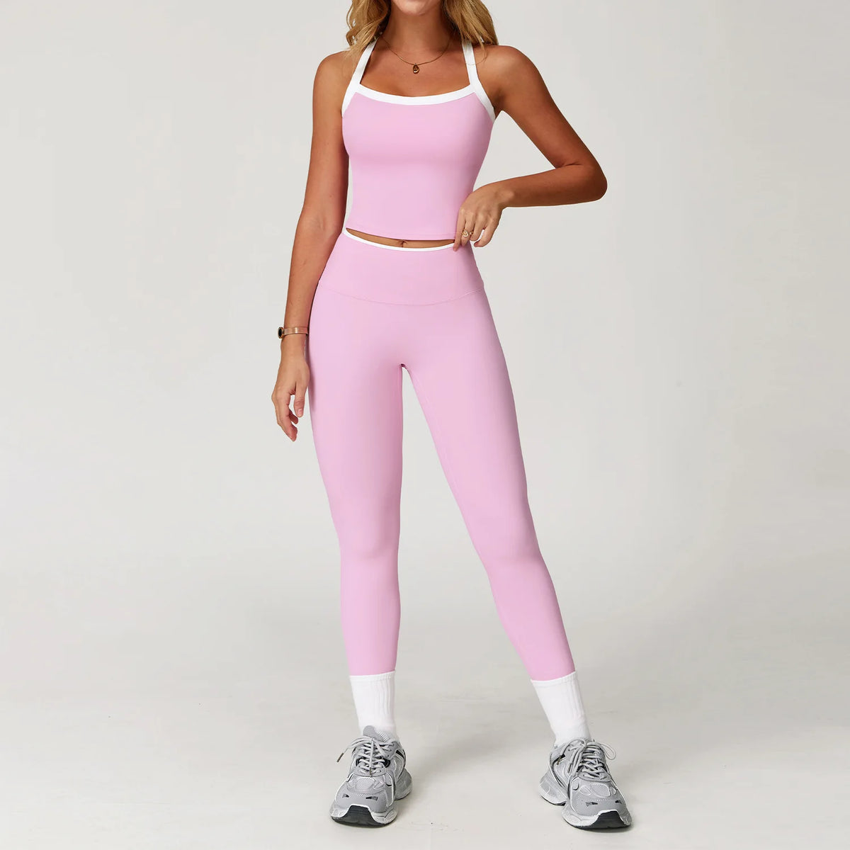 Yoga Set Women Tracksuit 2 Piece Athletic Wear Pilates Fitness Suit Gym Clothes Workout Push Up Clothes Sports Bra Leggings Suit